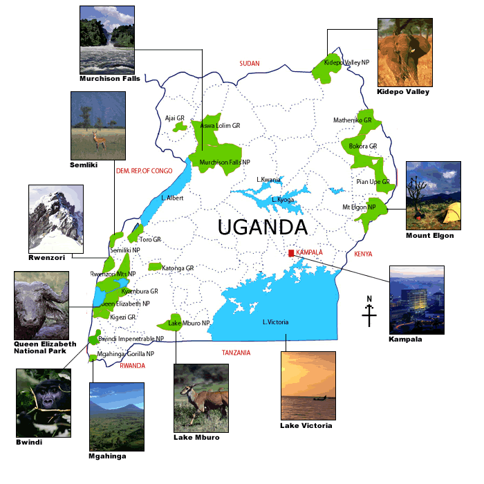 uganda map